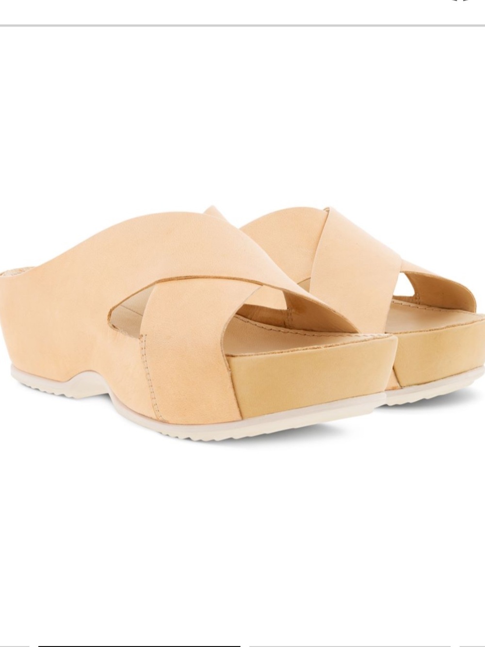 ECCO Ifla Leather Crisscross Sandal Clog Size 9 (40)